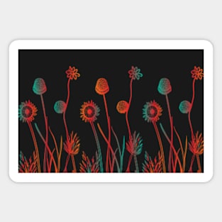 Wild Flowers at Night Magnet